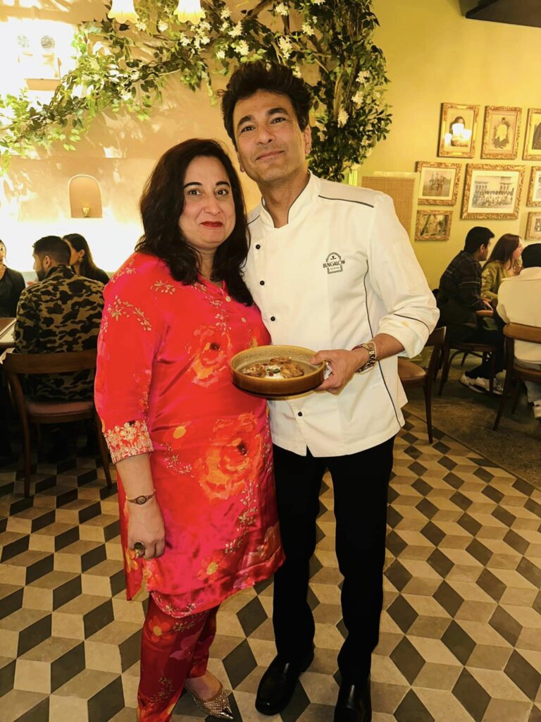 Monica with Chef Vikas Khanna